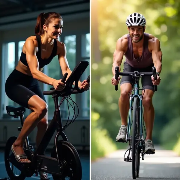 Stationäres vs. Outdoor-Radfahren: Welche Methode ist besser für den Muskelaufbau?